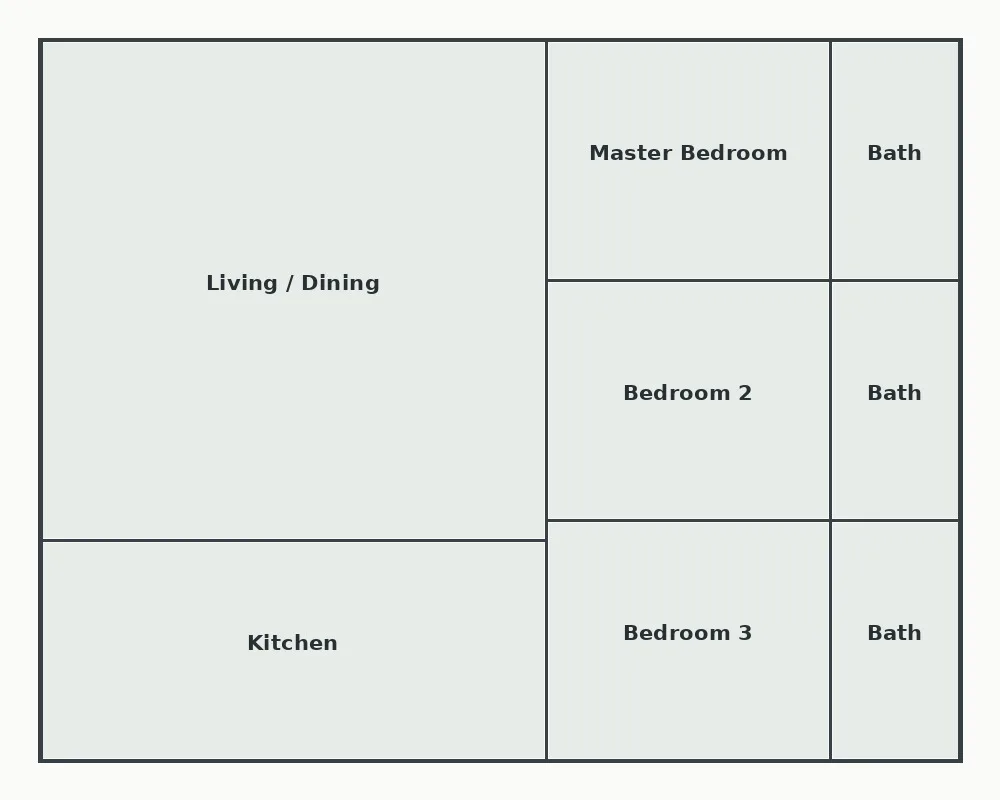 Skyline Palm Meadows 3BHK floor plan